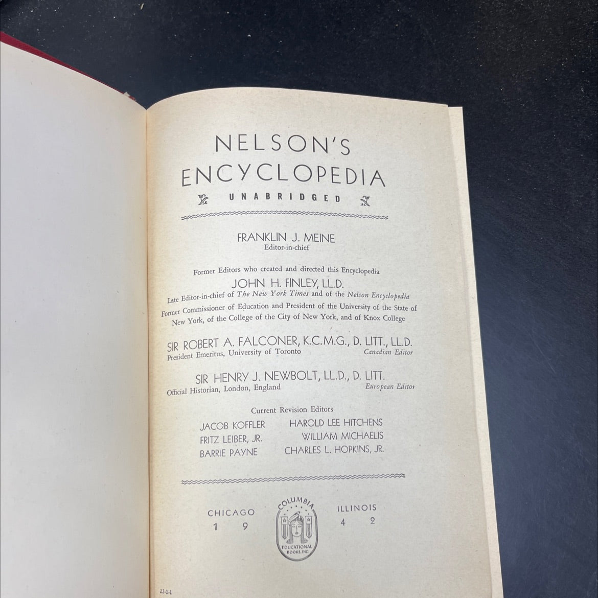 nelson's encyclopedia unabriged book, by franklin j. meine, 1940 Hardcover image 2