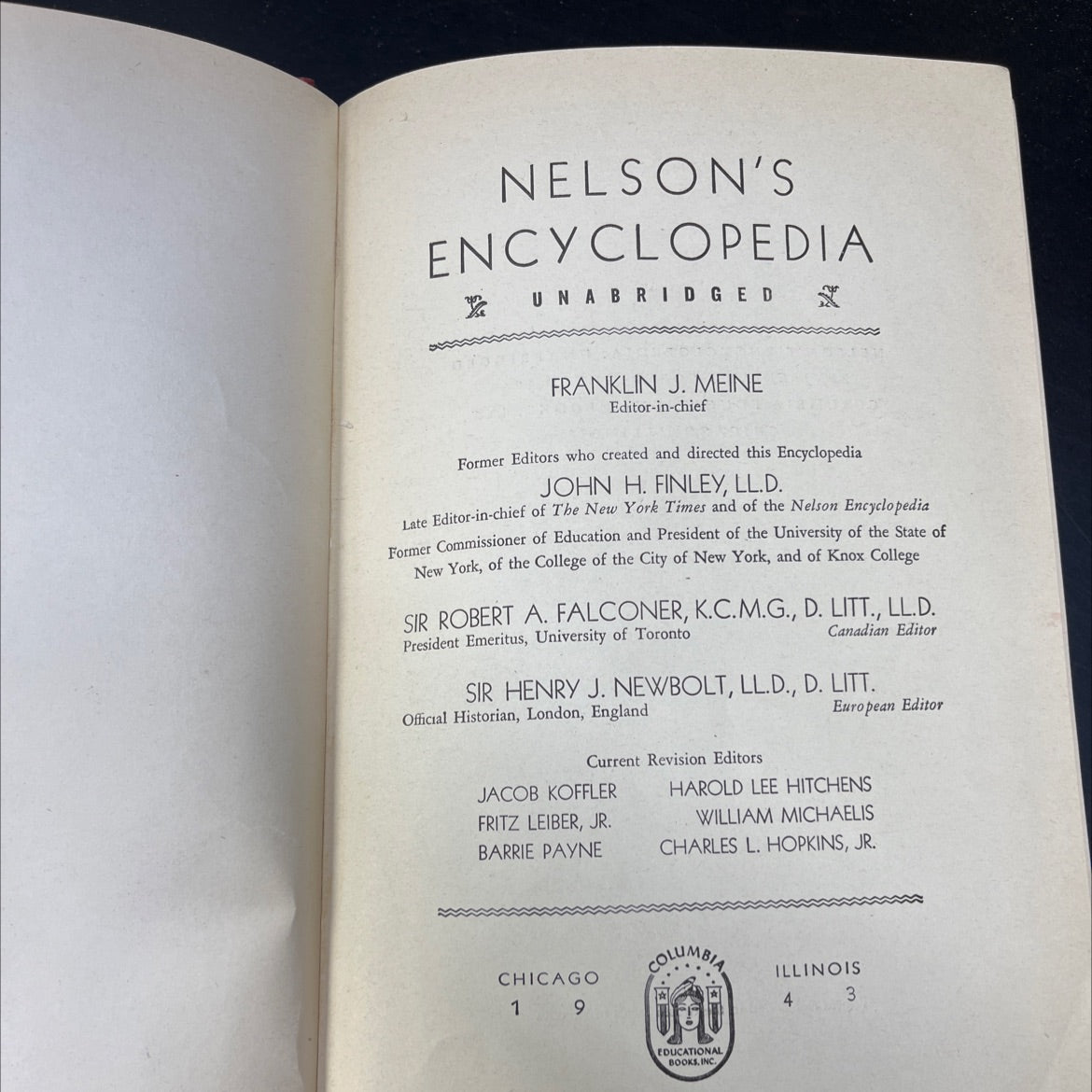 nelson's encyclopedia unabriged book, by franklin j. meine, 1940 Hardcover image 2