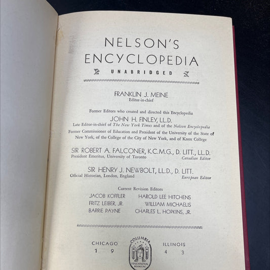 nelson's encyclopedia unabriged book, by franklin j. meine, 1940 Hardcover image 2