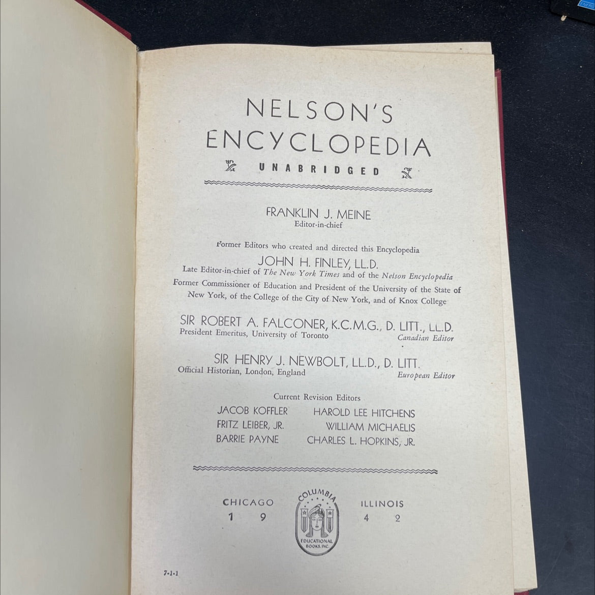 nelson's encyclopedia unabriged book, by franklin j. meine, 1940 Hardcover image 2