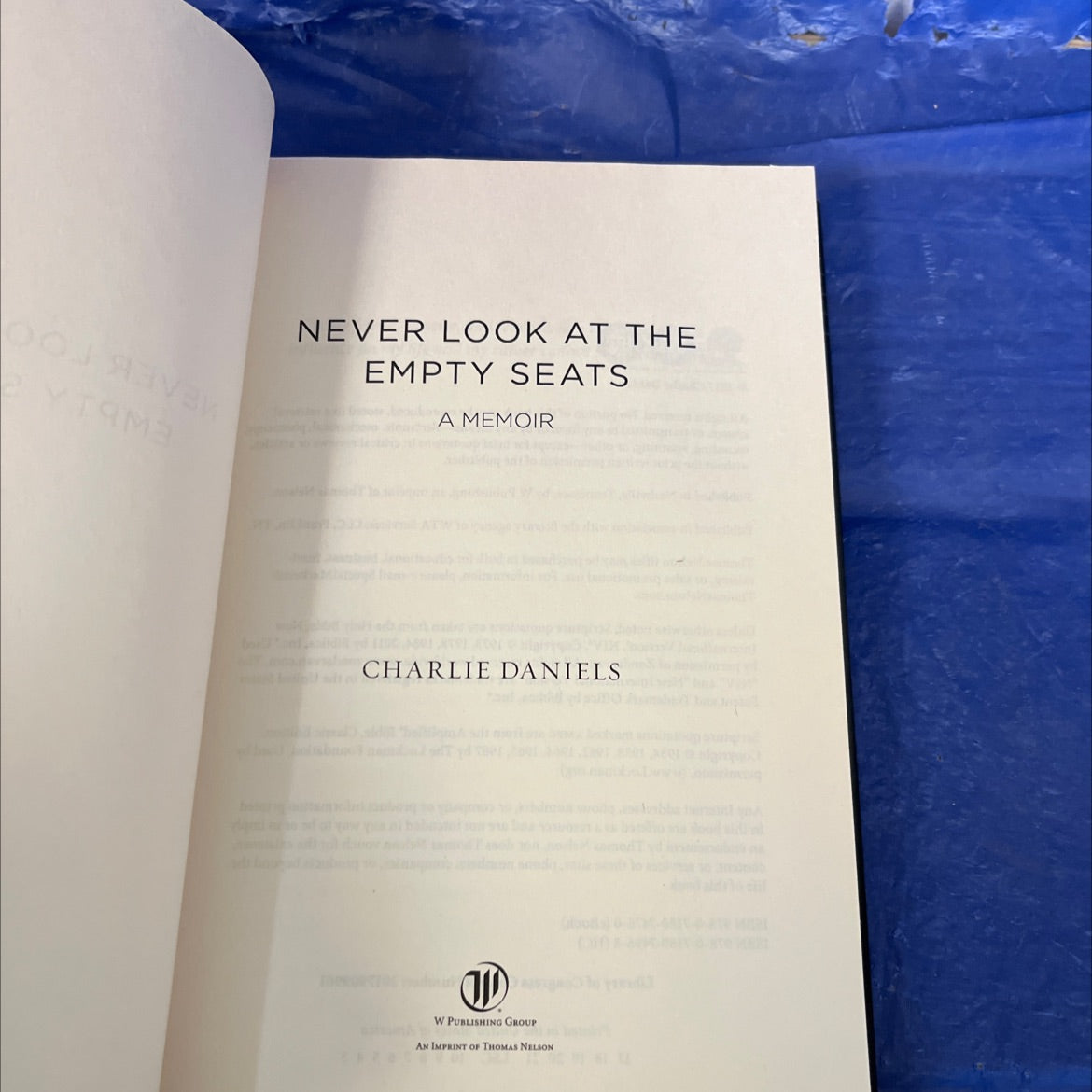 never look at the empty seats book, by charlie daniels, 2017 Hardcover image 2