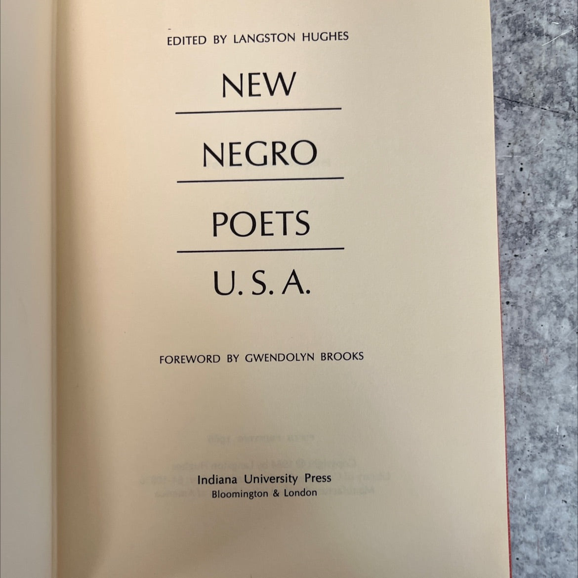 new negro poets u.s.a. book, by langston hughes, 2009 Hardcover, Vintage image 2