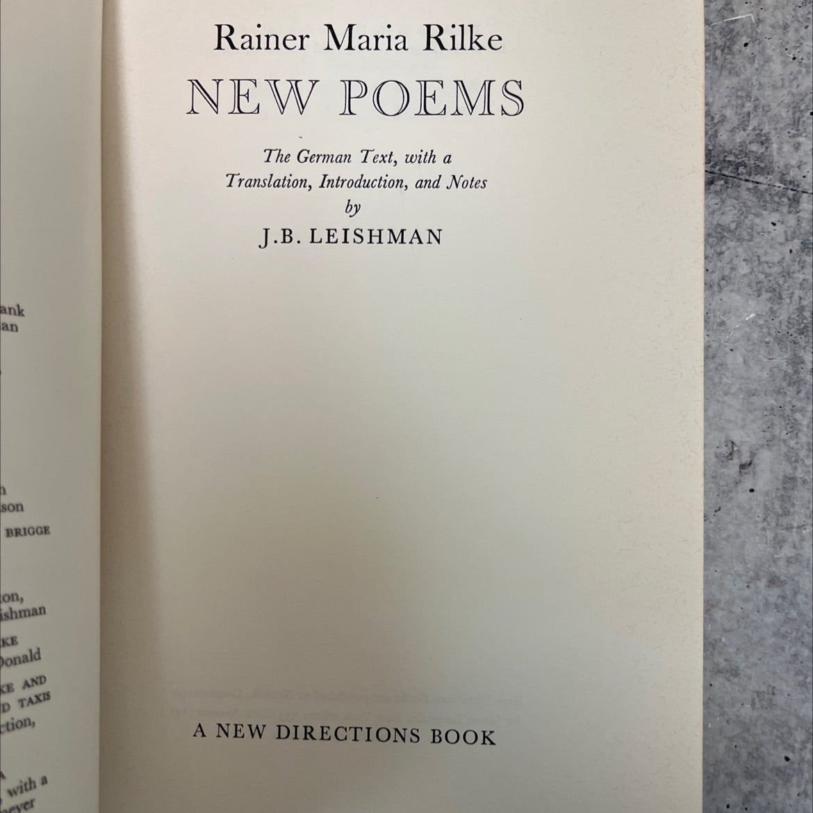 new poems book, by Rainer Maria Rilke, 1964 Hardcover, Vintage image 2