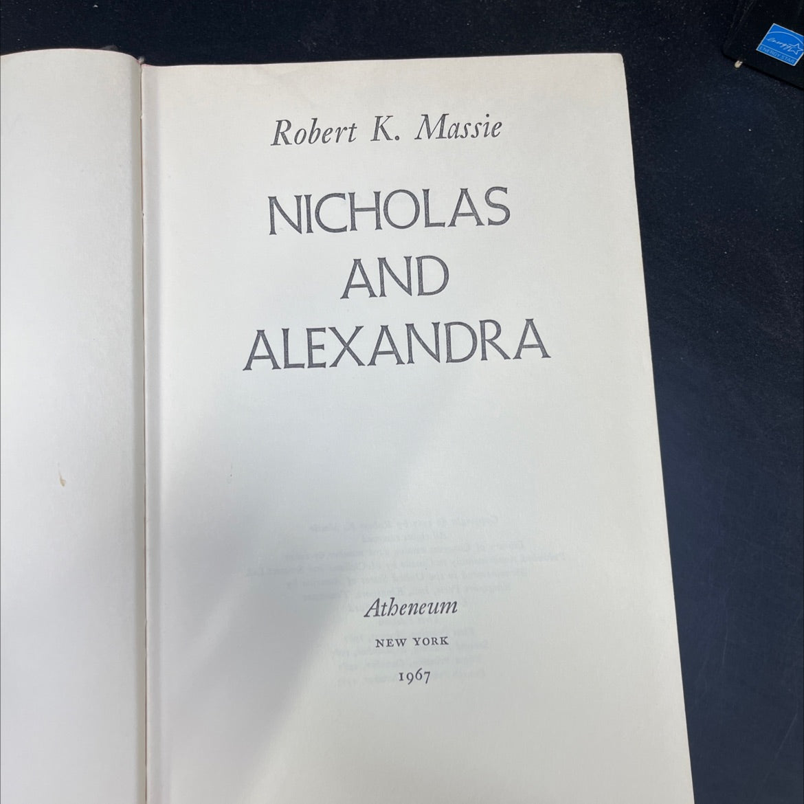 nicholas and alexandra book, by Robert K. Massie, 1967 Hardcover image 2