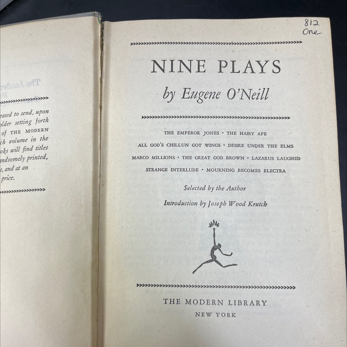 nine plays book, by eugene o'neill, 1932 Hardcover image 2