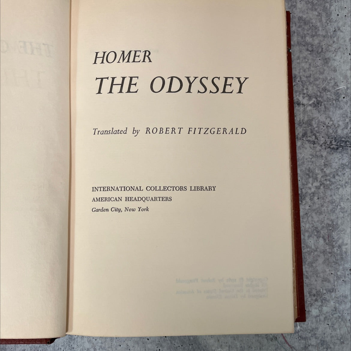 odyssey book, by homer, 1961 Leather, Rare image 2