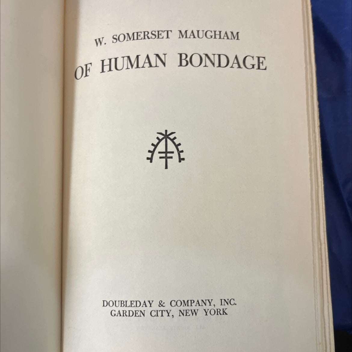 of human bondage book, by W. Somerset Maugham, 1936 Hardcover image 2