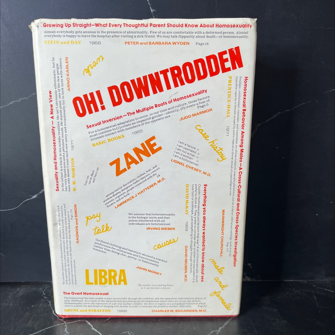 SIGNED oh! downtrodden book, by David Zane, 1976 Hardcover, First Edition, Vintage image 1