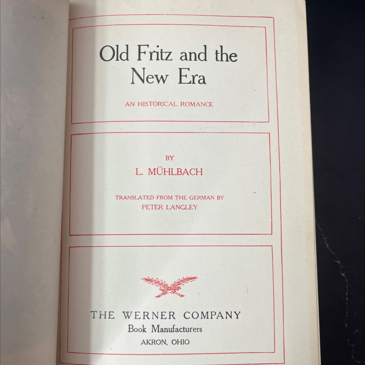 old fritz and the new era book, by l. mühlbach, 1868 Hardcover, Antique image 2