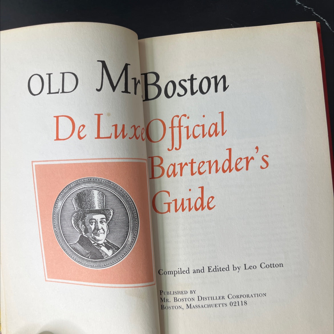 old mrboston de lux official bartender's guide book, by leo cotton, 1970 Hardcover, Vintage image 2