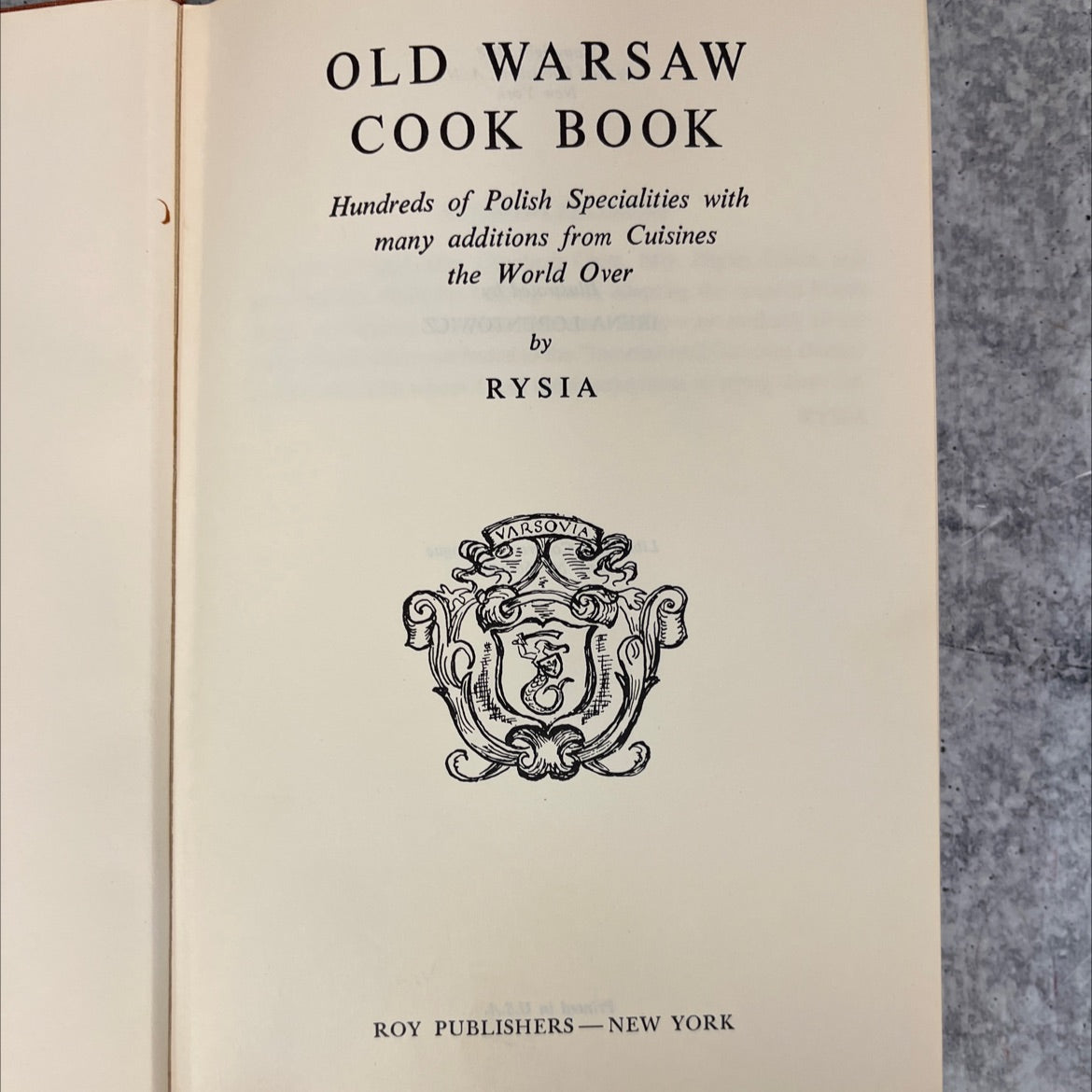 old warsaw cook book book, by ryśia varsovia, 1958 Hardcover image 2