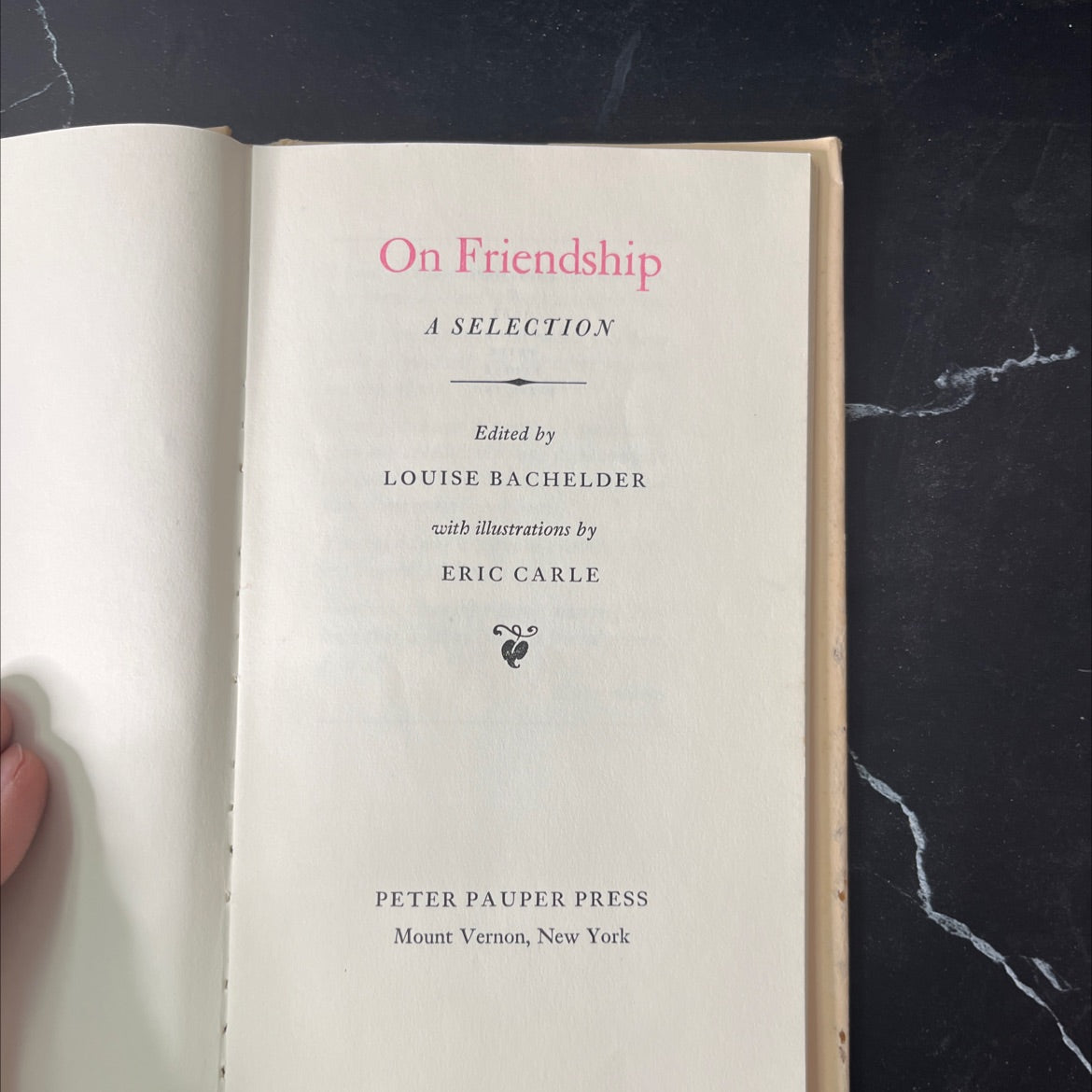 on friendship book, by louise bachelder, 1966 Hardcover image 2