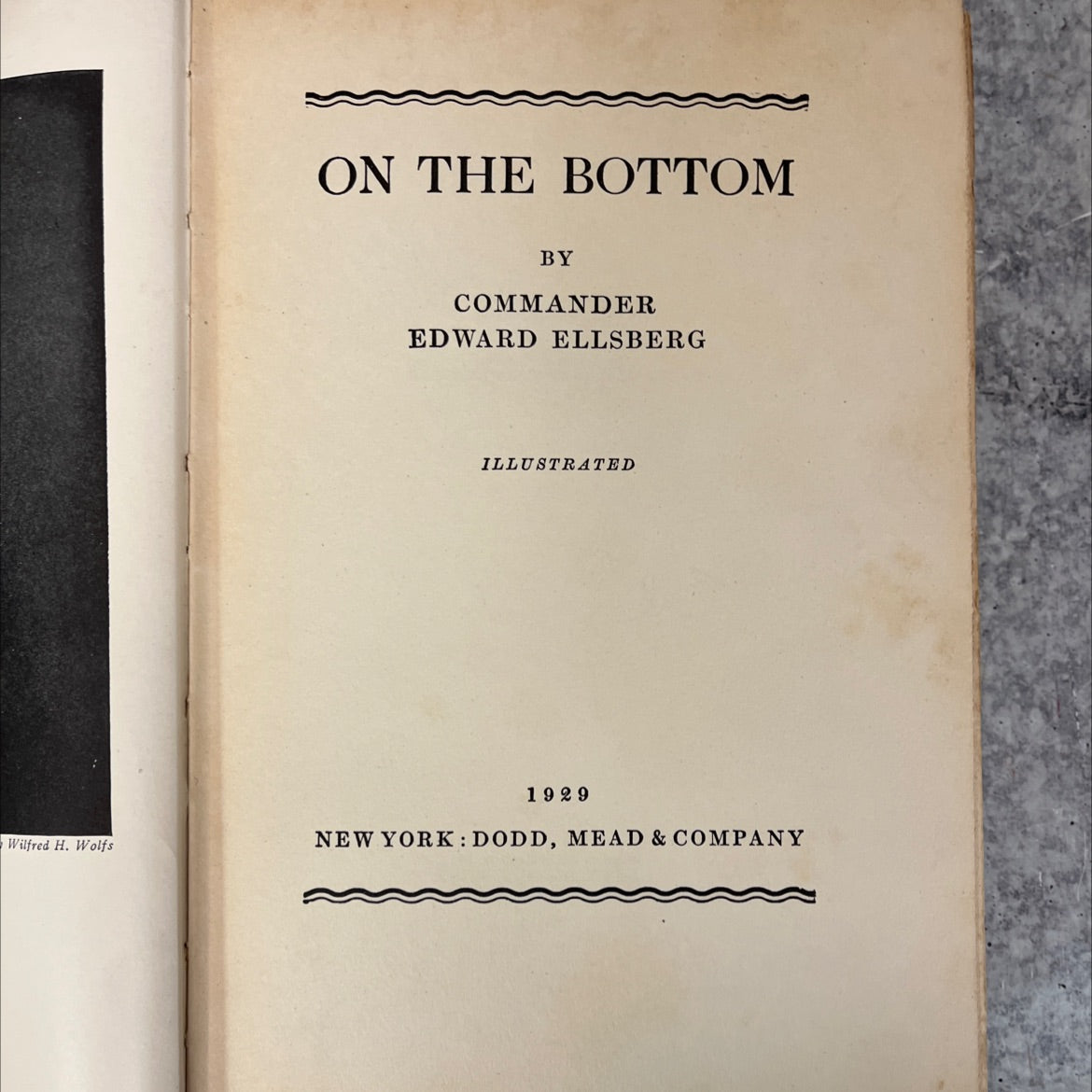 on the bottom book, by commander edward ellsberg, 1929 Hardcover, Vintage image 2