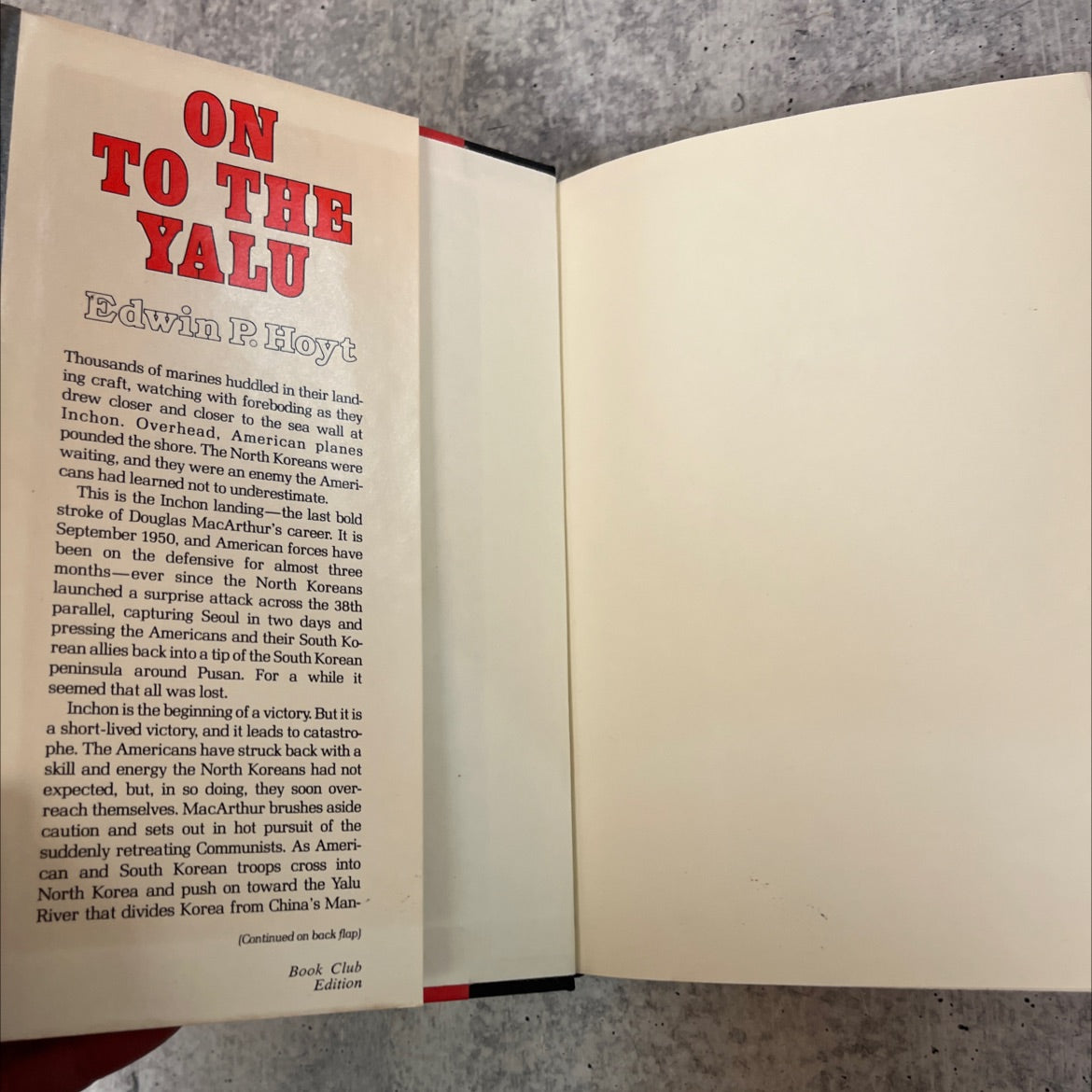 ot ay on to the yalu book, by edwin p. hoyt, 1984 Hardcover image 4