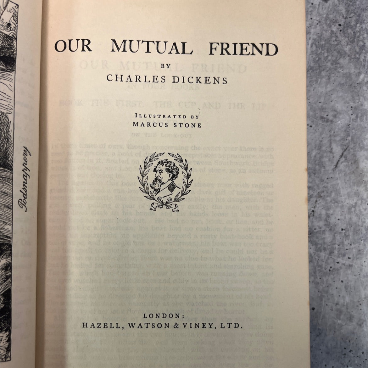 our mutual friend book, by charles dickens, 1970 Hardcover, Antique image 2