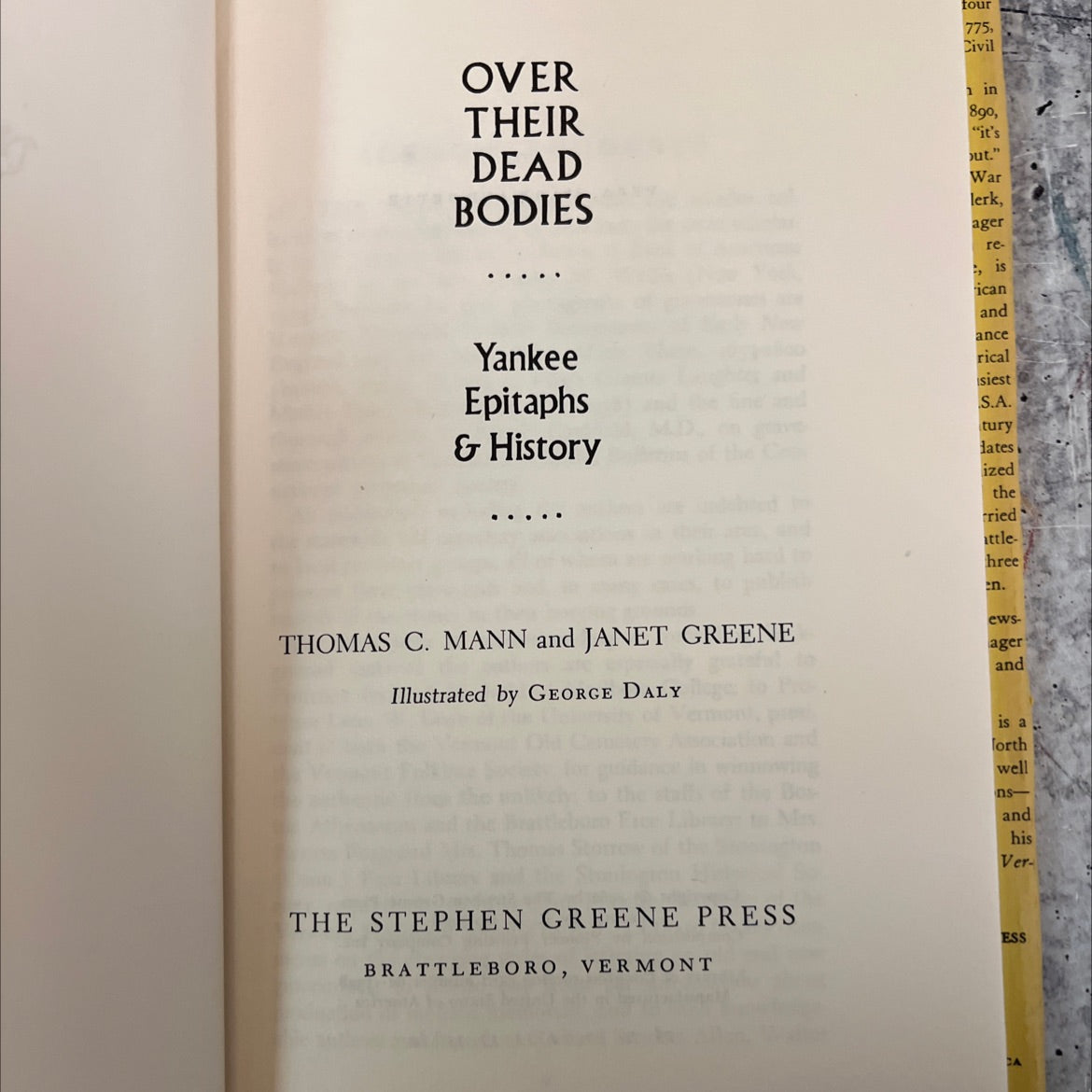 SIGNED over civil in their dead bodies book, by thomas c. mann and janet greene, 1962 Hardcover, Vintage image 2