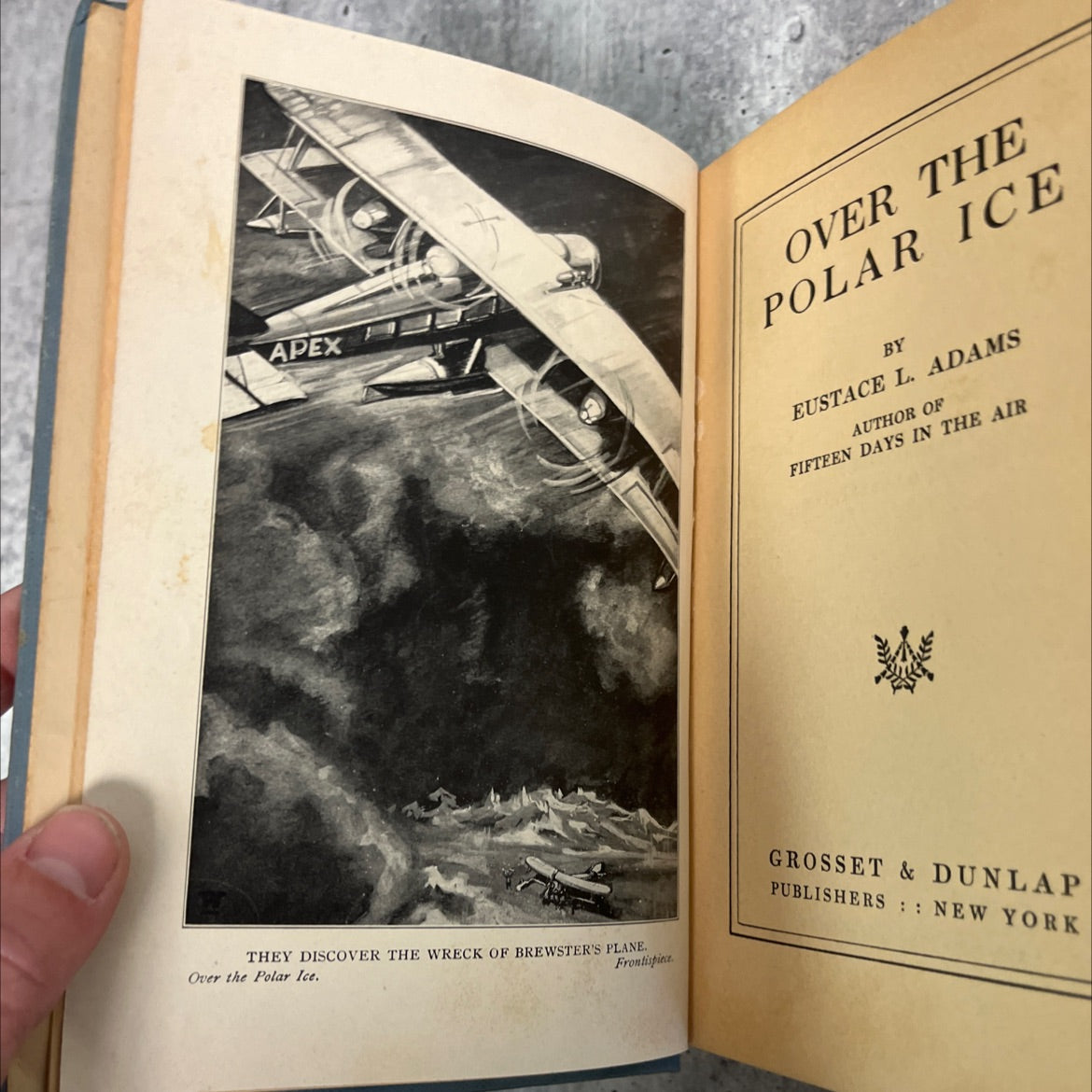 over the polar ice book, by eustace l. adams, 1928 Hardcover image 4