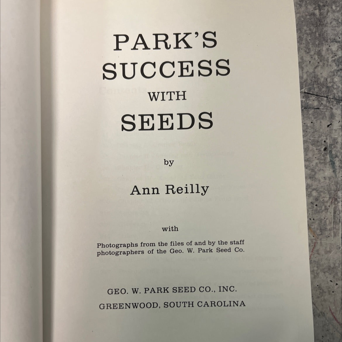 park's success with seeds book, by ann reilly, 1978 Hardcover, Vintage image 2