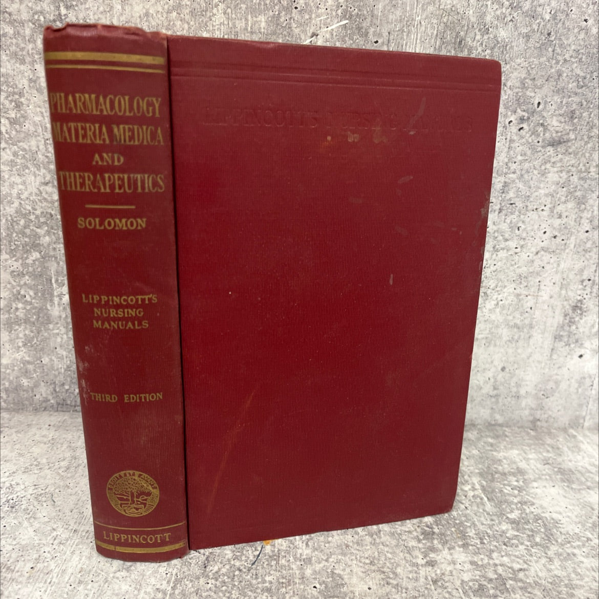 pharmacology, materia medica and therapeutics book, by charles solomon, m.d., 1938 Hardcover, Antique image 1