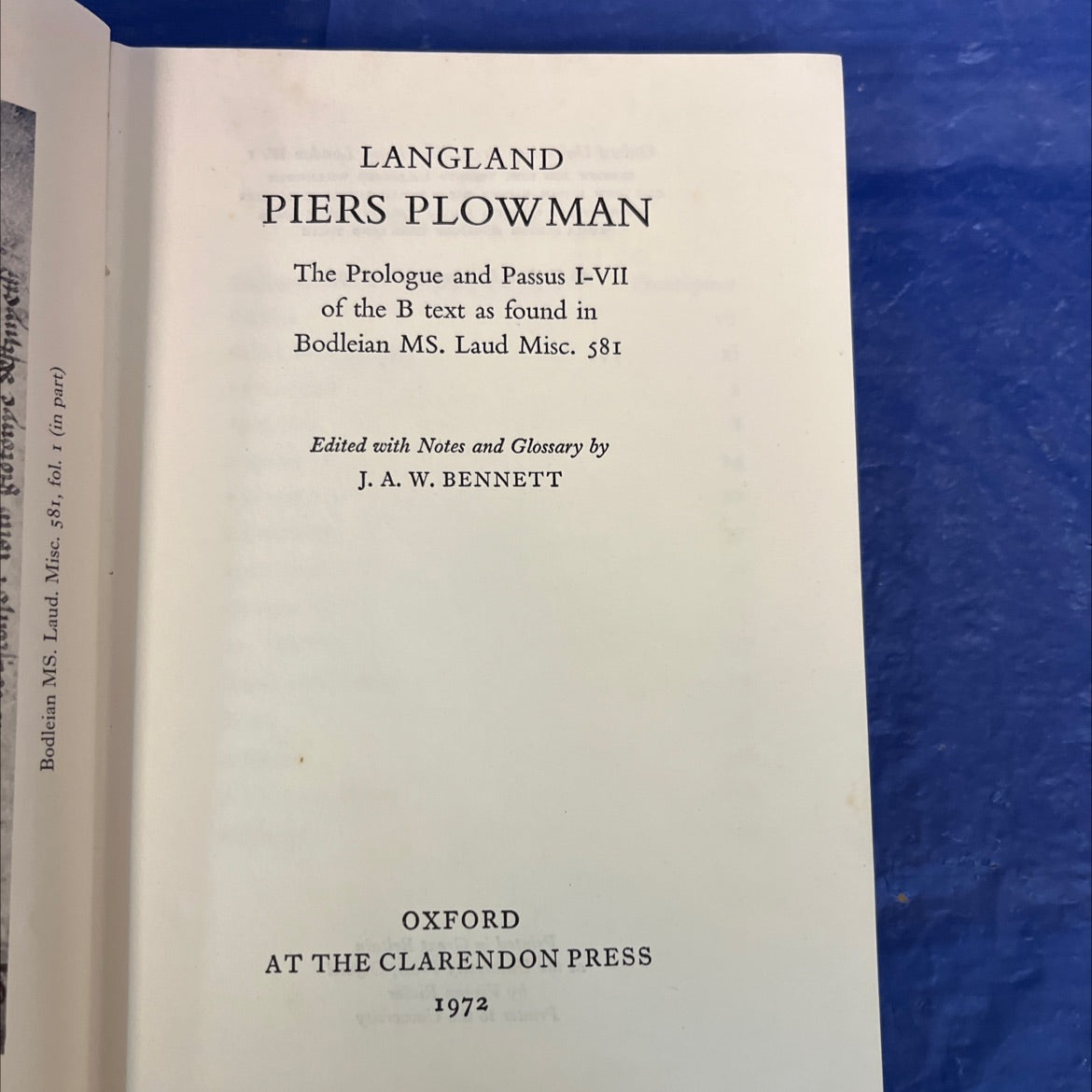 piers plowman book, by langland, 1972 Hardcover, First Edition image 2