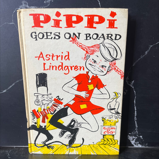 pippi goes on board book, by astrid lindgren, 1957 Hardcover, Vintage image 1