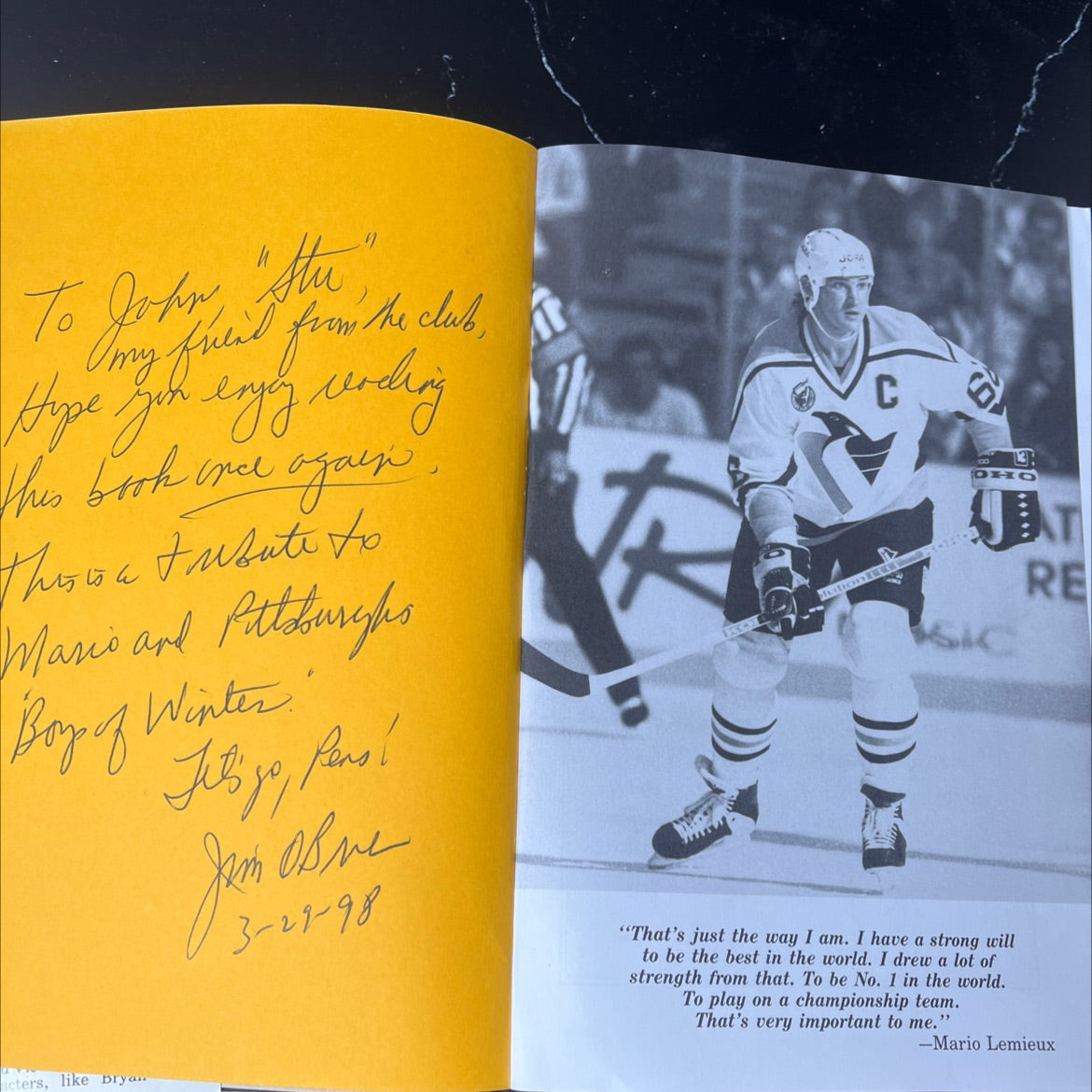 SIGNED pittsburgh's boys of winter book, by Jim O'Brien, 1994 Hardcover image 4