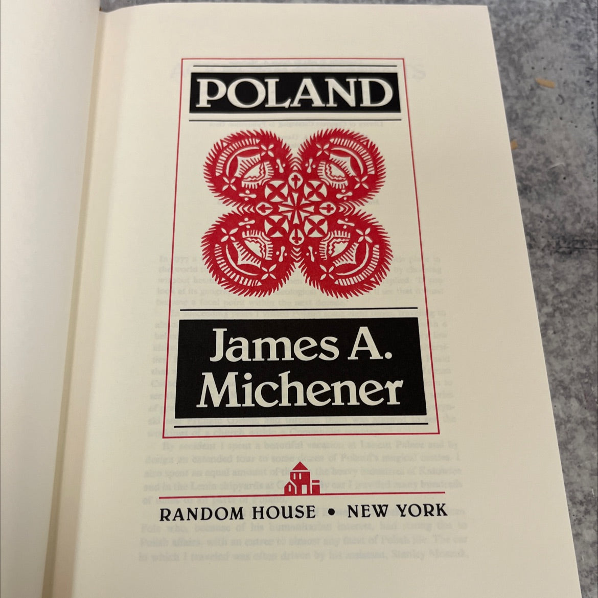 poland book, by james a. michener, 1983 Hardcover image 2