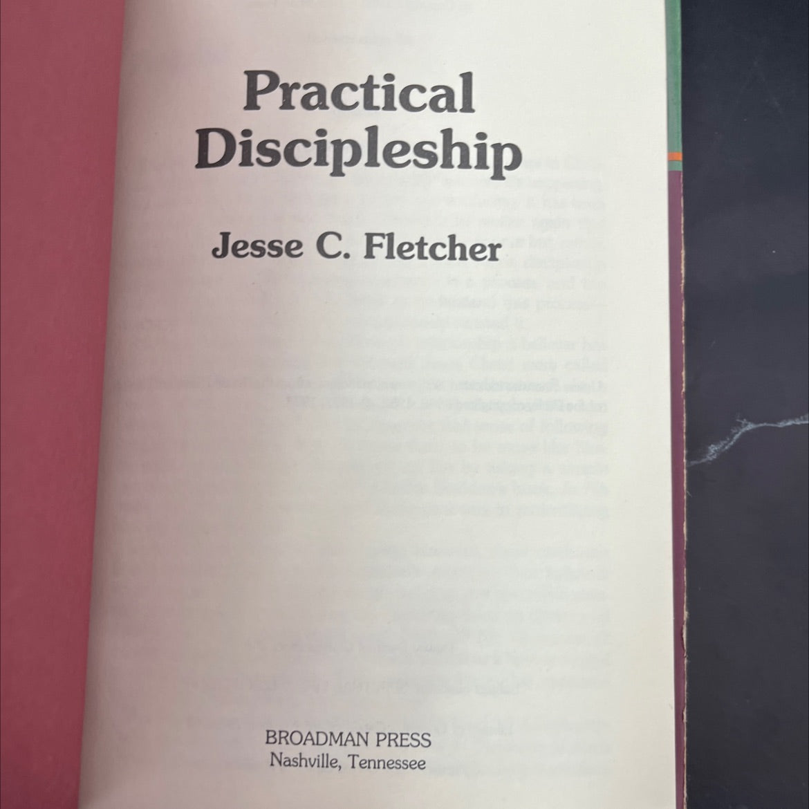 practical discipleship book, by jesse c. fletcher, 1980 Hardcover, Vintage image 2