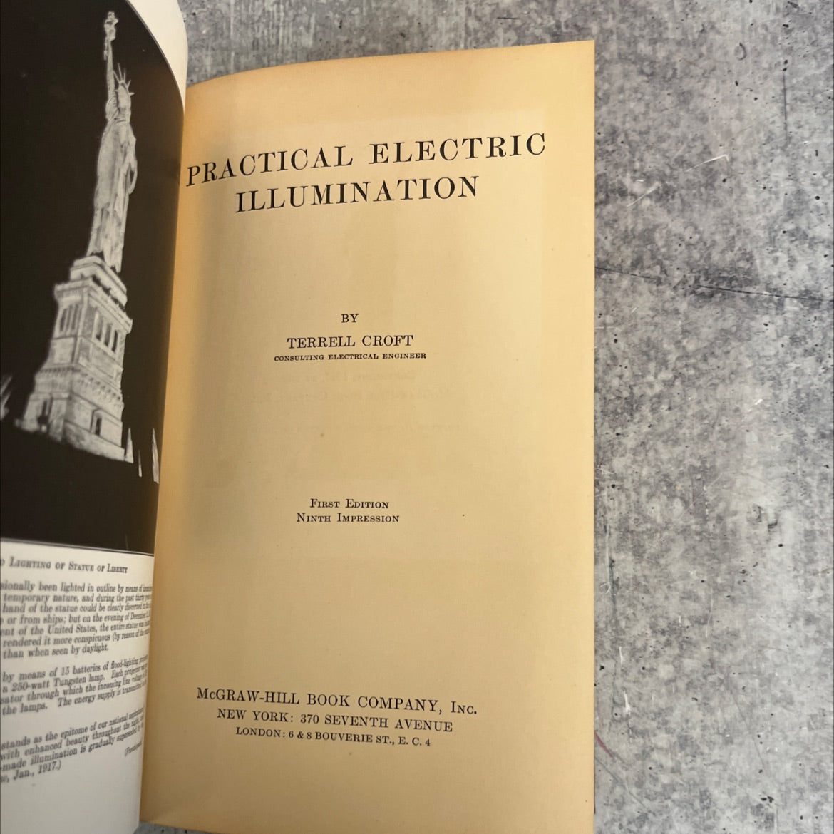 practical electric illumination book, by terrell croft, 1917 Hardcover image 2