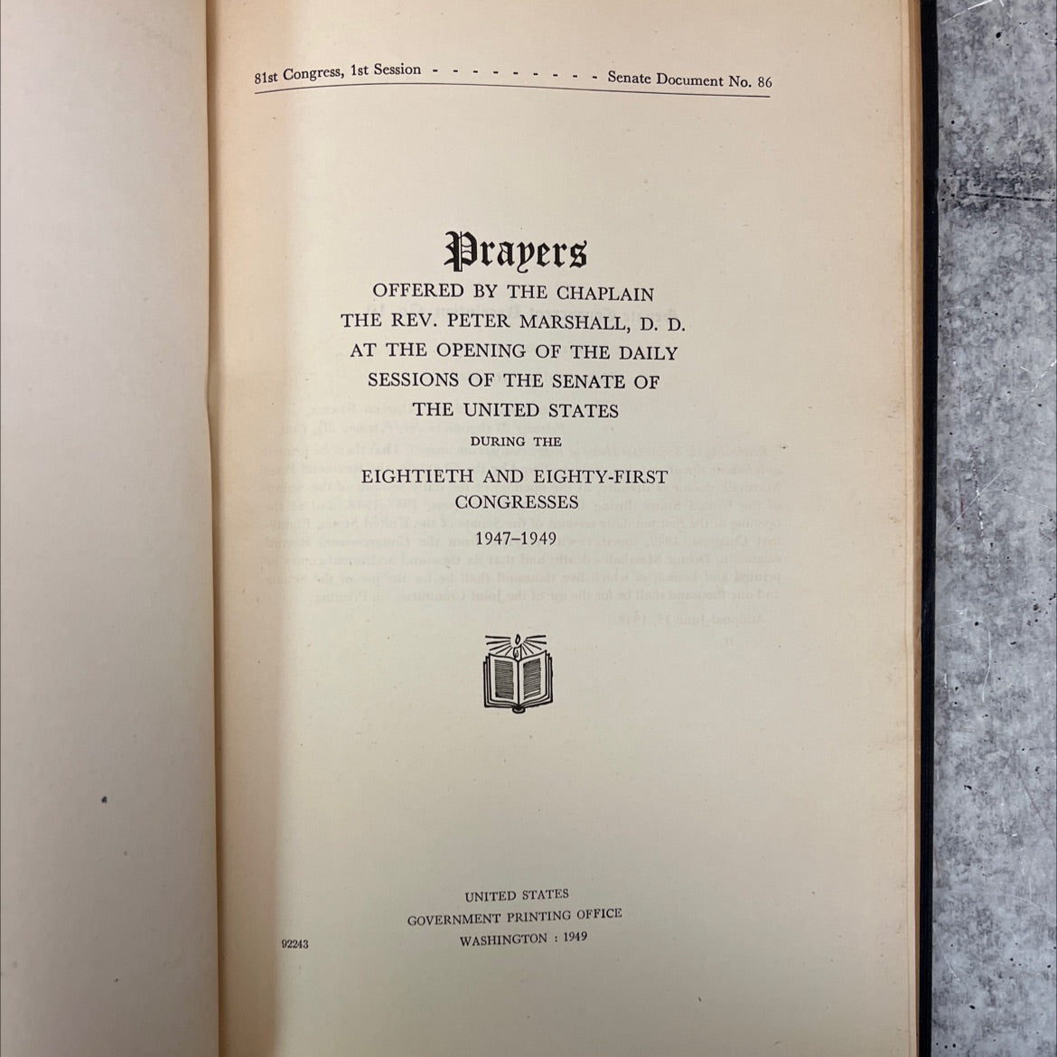 prayers offered by the chaplain the rev peter marshall d d at the opening of the daily sessions of the senate of the image 2