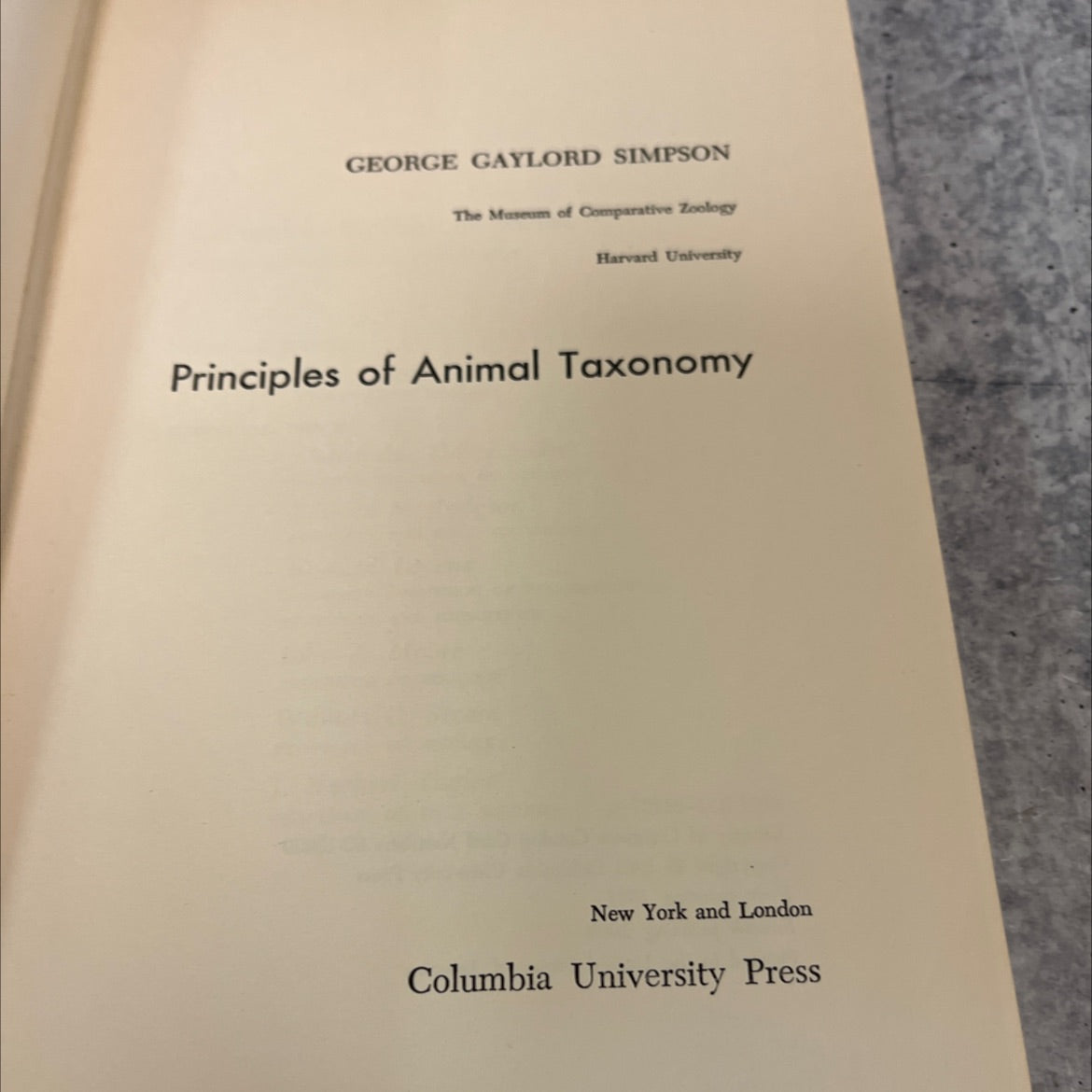 principles of animal taxonomy book, by george gaylord simpson, 1969 Hardcover image 2