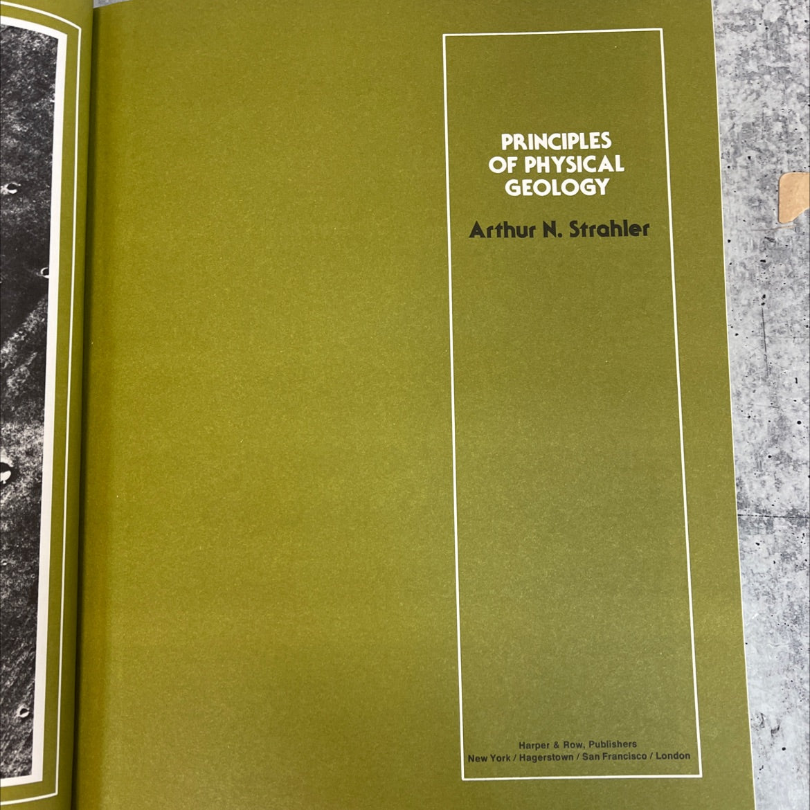 principles of physical geology book, by Arthur N. Strahler, 1977 Hardcover, Vintage image 2