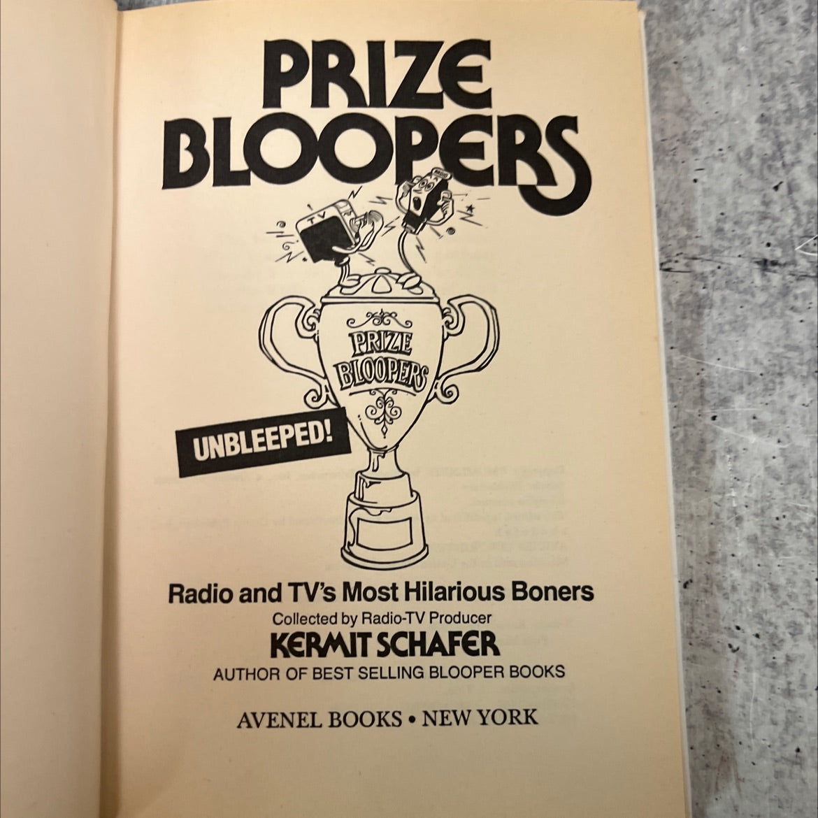 prize bloopers unbleeped book, by Kermit Schafer, 1979 Hardcover, First Edition, Vintage image 2