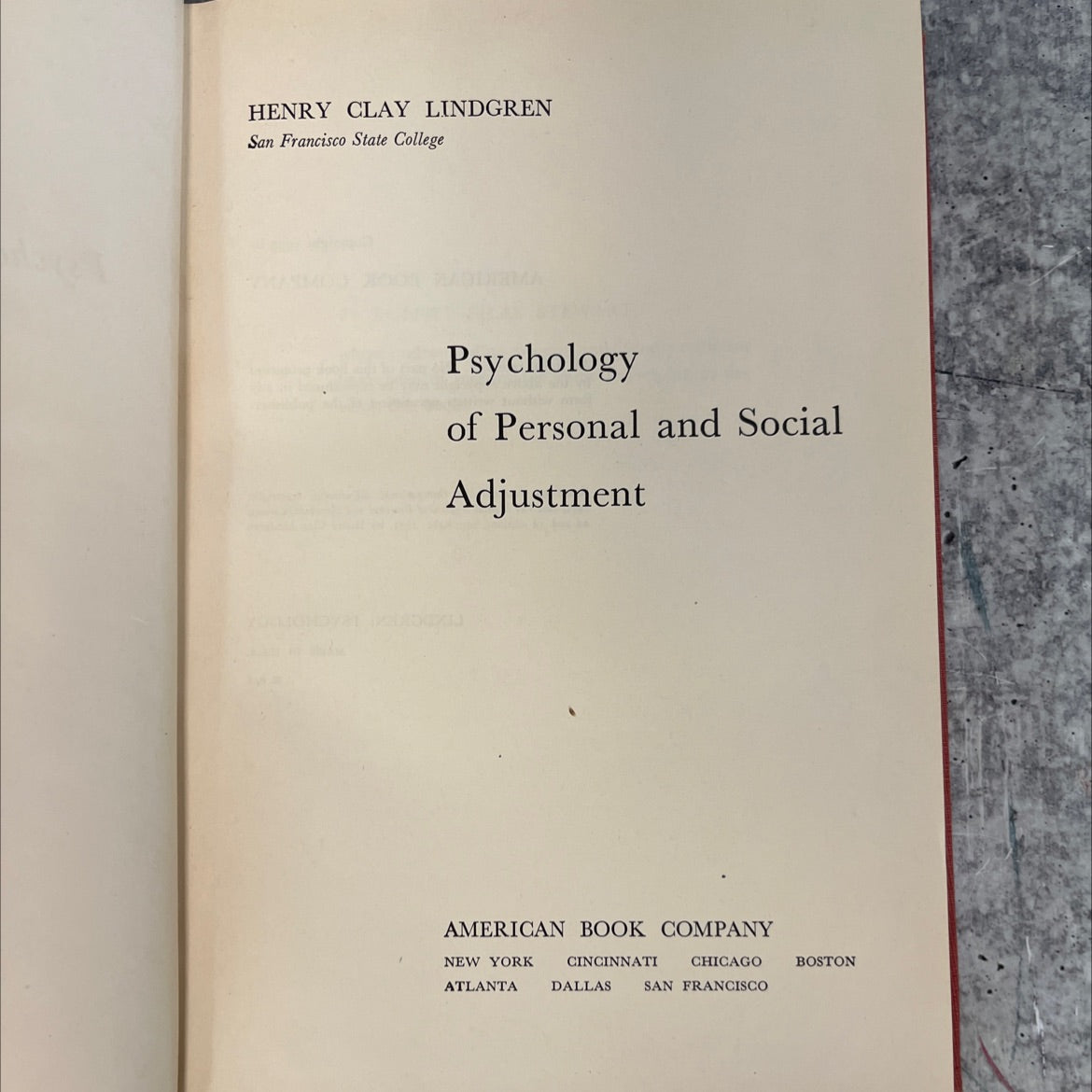 psychology of personal and social adjustment book, by Henry Clay Lindgren, 1953 Hardcover, Vintage image 2