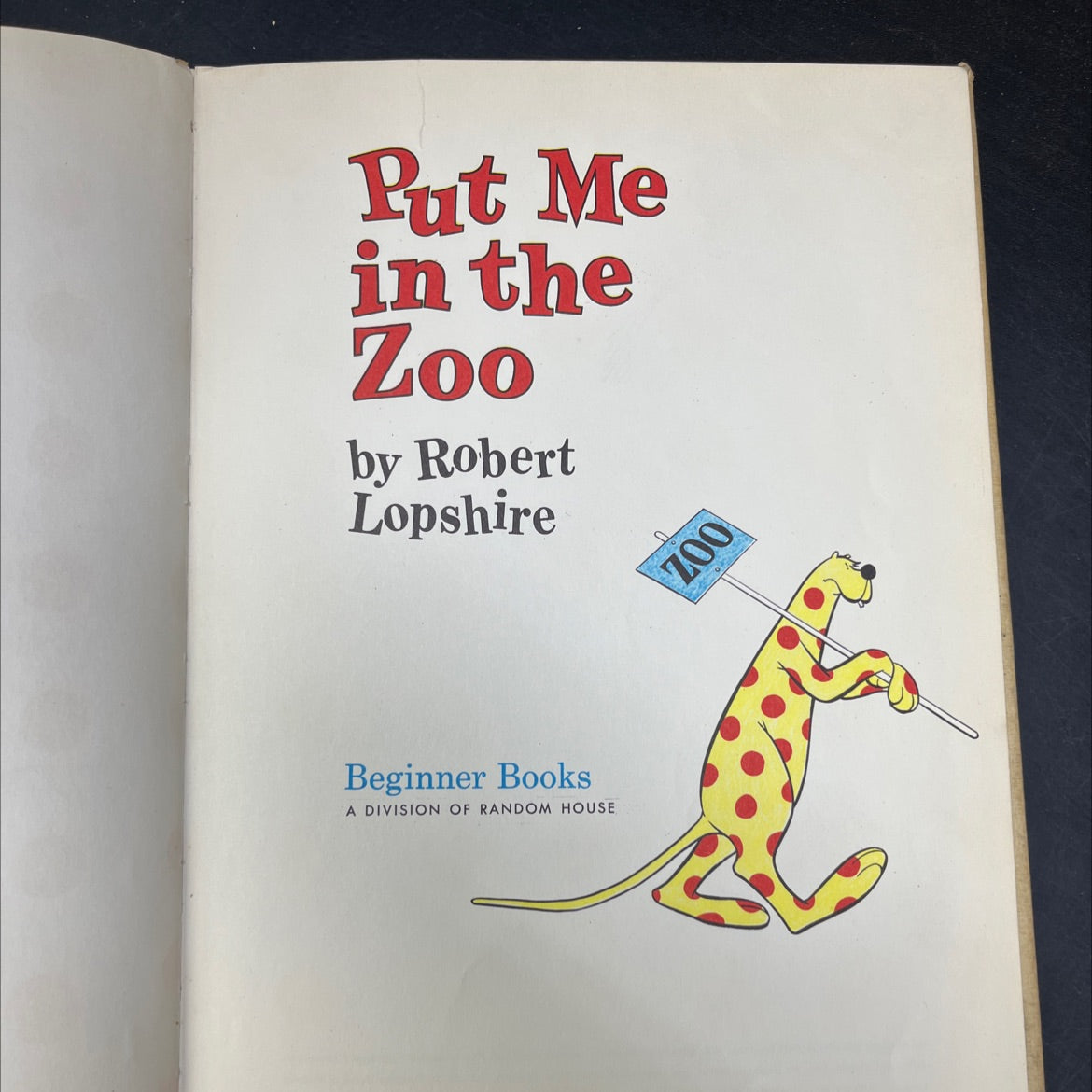 put me in the zoo book, by Robert Lopshire, 1960 Hardcover image 2