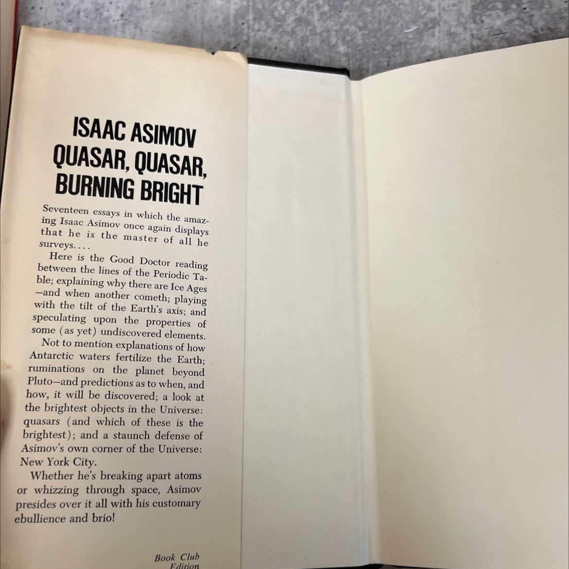 quasar, quasar burning bright book, by isaac asimov, 1978 Hardcover image 4