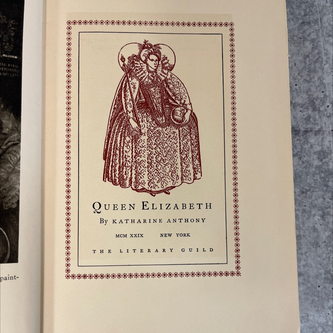 queen elizabeth book, by katharine anthony, 1929 Hardcover, First Edition, Vintage image 2