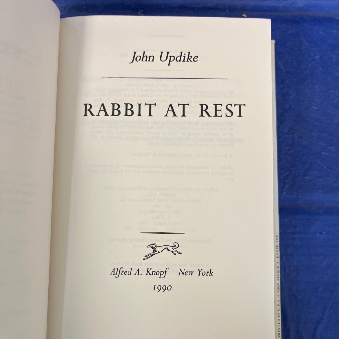 rabbit at rest book, by John Updike, 1990 Hardcover image 2