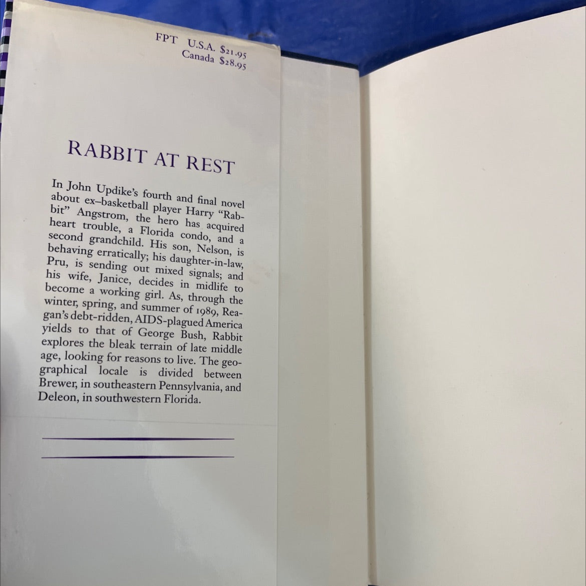 rabbit at rest book, by John Updike, 1990 Hardcover image 4