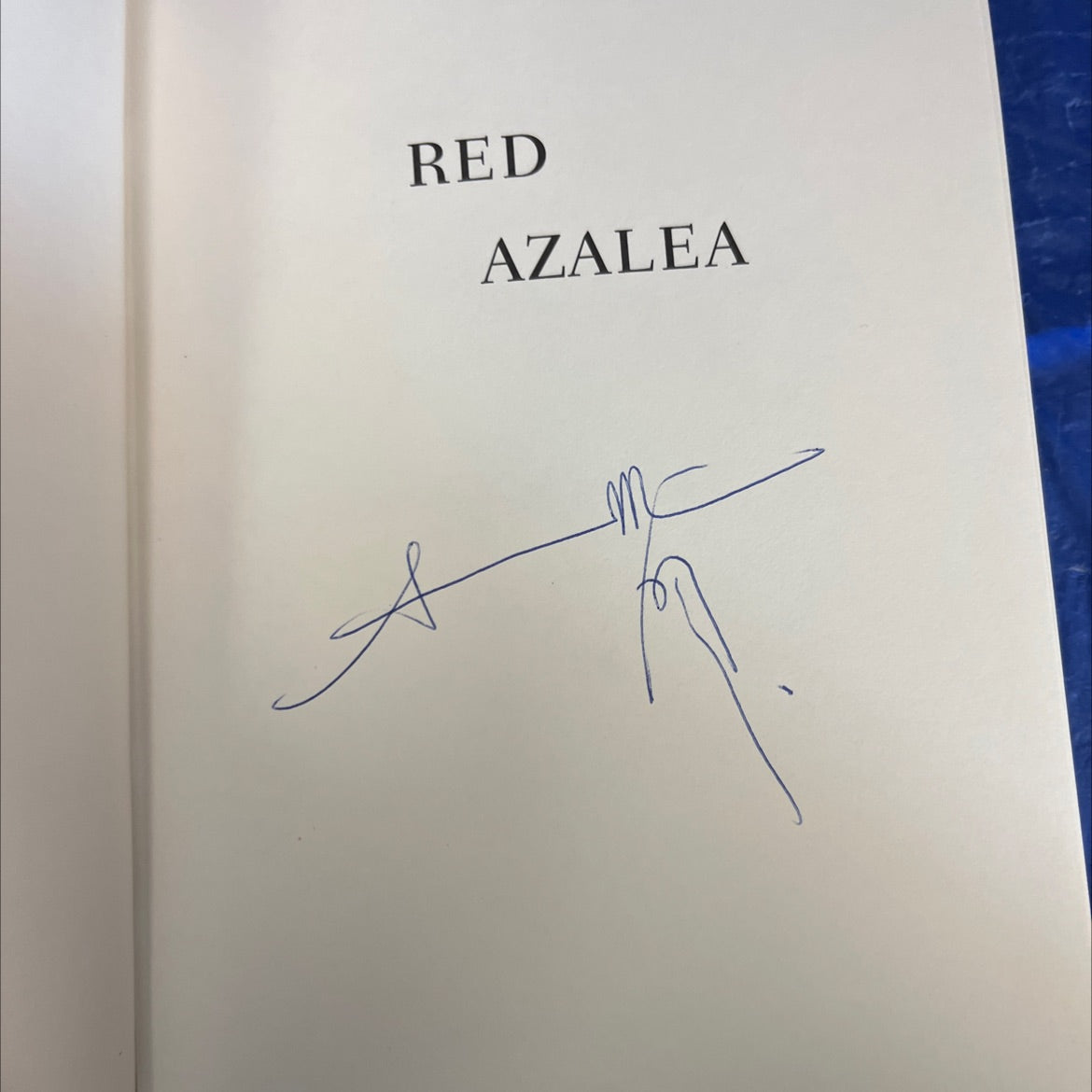 SIGNED red azalea book, by anchee min, 1994 Hardcover, First Edition image 4