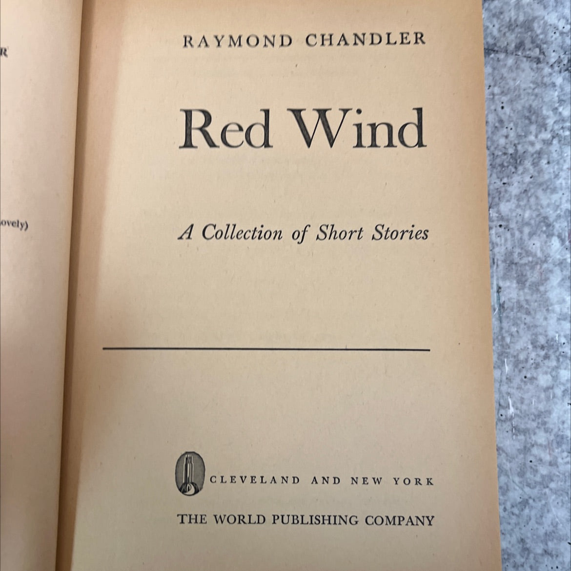 red wind book, by raymond chandler, 1946 Hardcover, First Edition, Rare, Vintage image 2