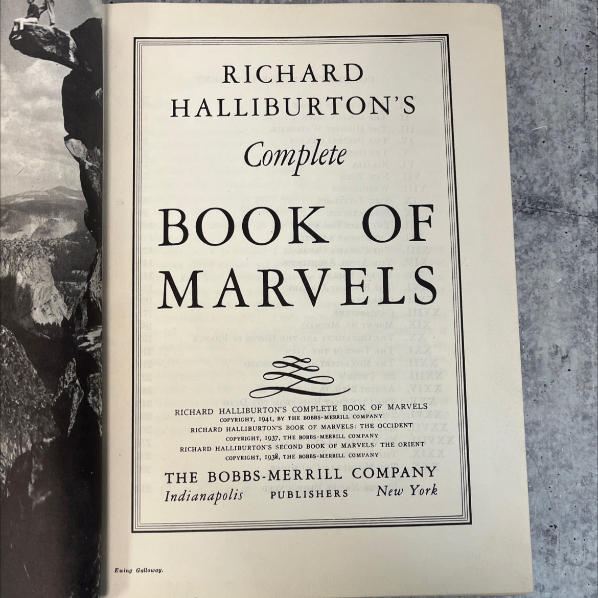 richard halliburton's complete book of marvels book, by ewing galloway, 1941 Hardcover, Vintage image 2