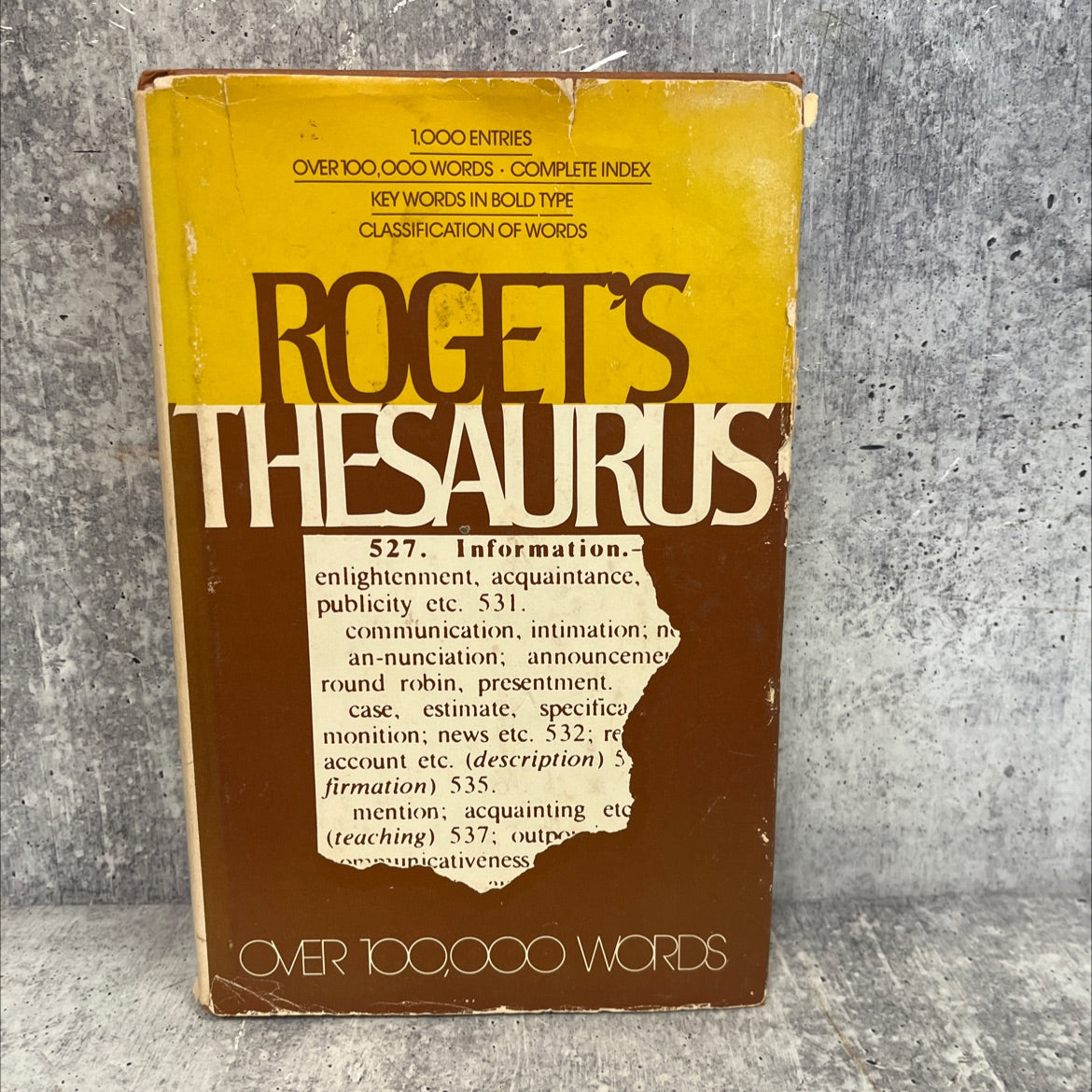 roget's thesaurus of synonyms and antonyms book, by peter mark roget, m.d., f.r.s., 1972 Hardcover, Vintage image 1