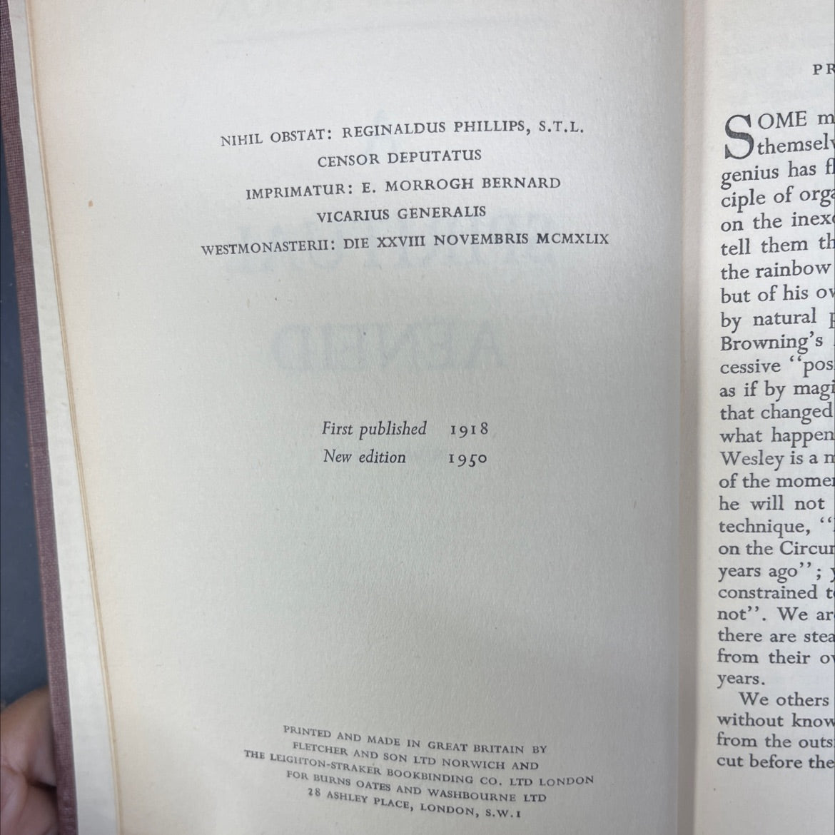 ronald knox a spiritual aeneid new edition book, by Ronald Knox, 1950 Hardcover image 3