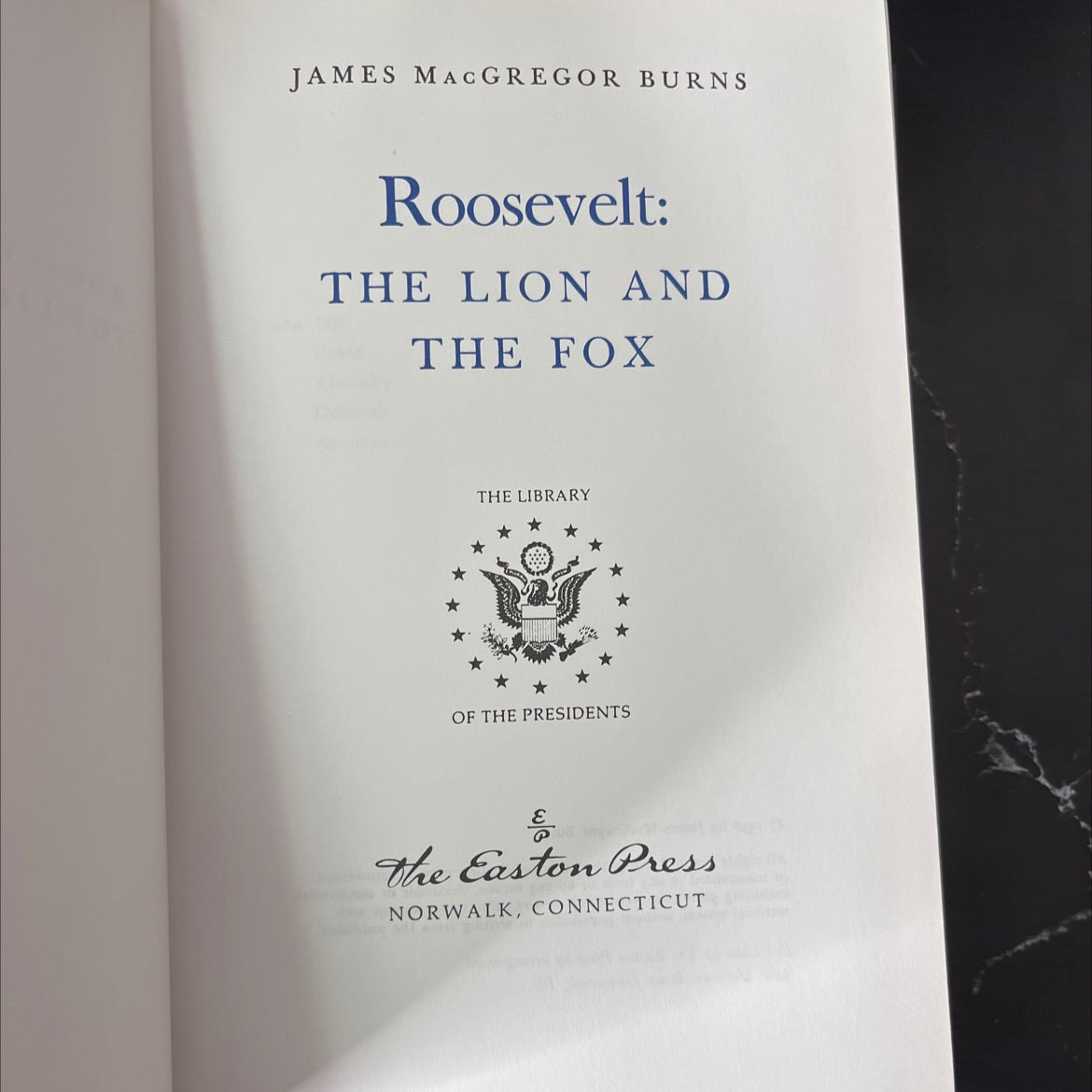 roosevelt: the lion and the fox book, by james macgregor burns, 1956 Leather, Vintage image 2