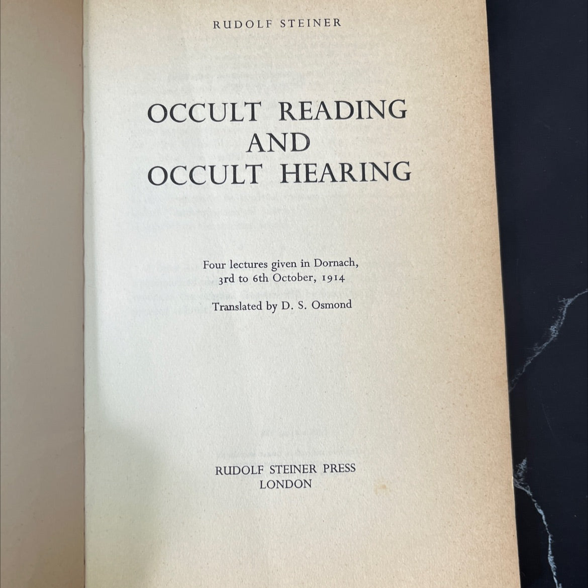 rudolf steiner occult reading and occult hearing book, by rudolf steiner, 1975 Paperback, First Edition, Vintage image 2