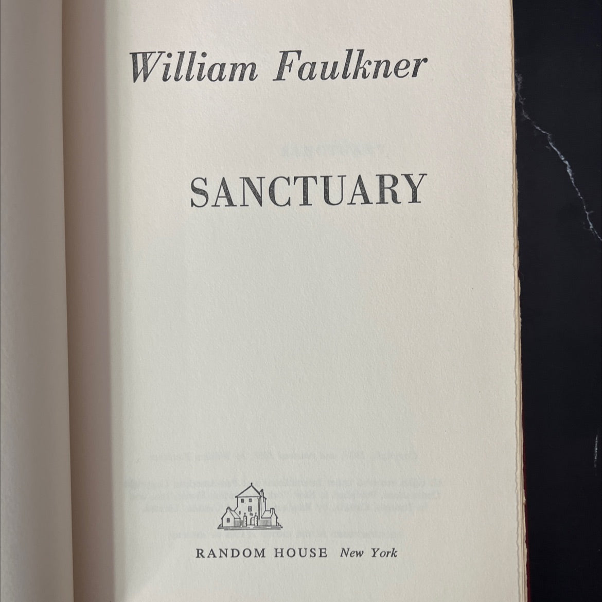 sanctuary book, by william faulkner, 1958 Hardcover, Vintage image 2