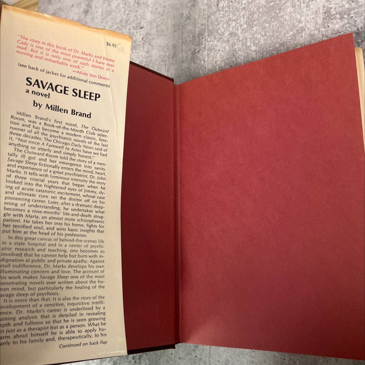 savage sleep book, by Millen Brand, 1968 Hardcover image 4