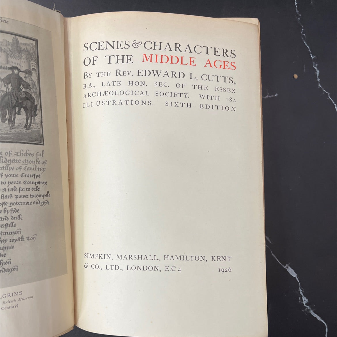 scenes & characters of the middle ages book, by rev. edward l. cutts, 1926 Hardcover, Antique image 2