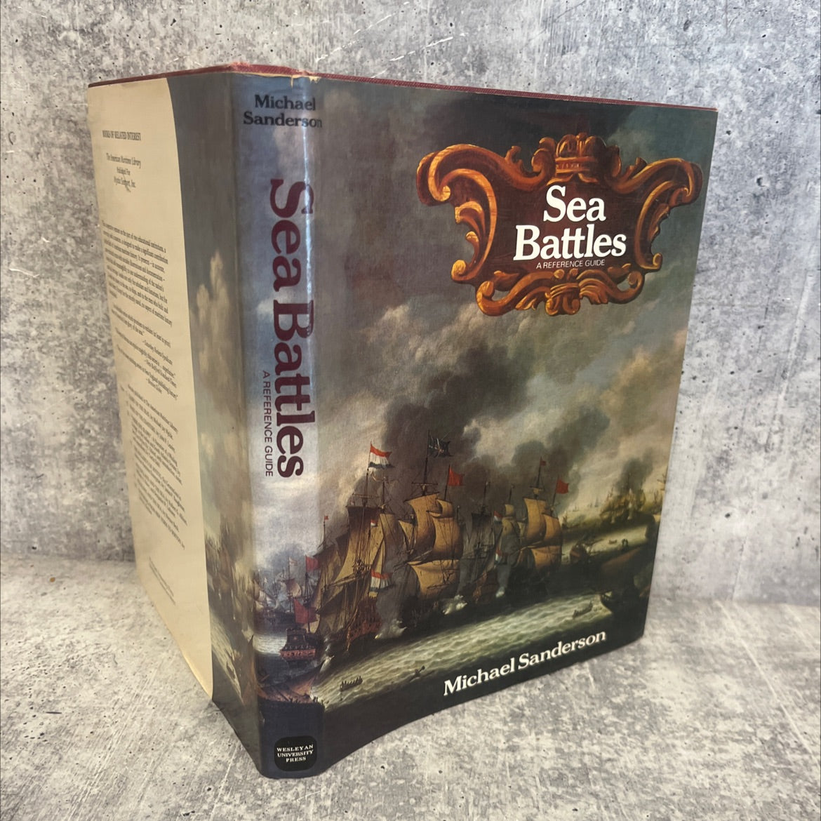 sea battles book, by michael sanderson, 1975 Hardcover image 1